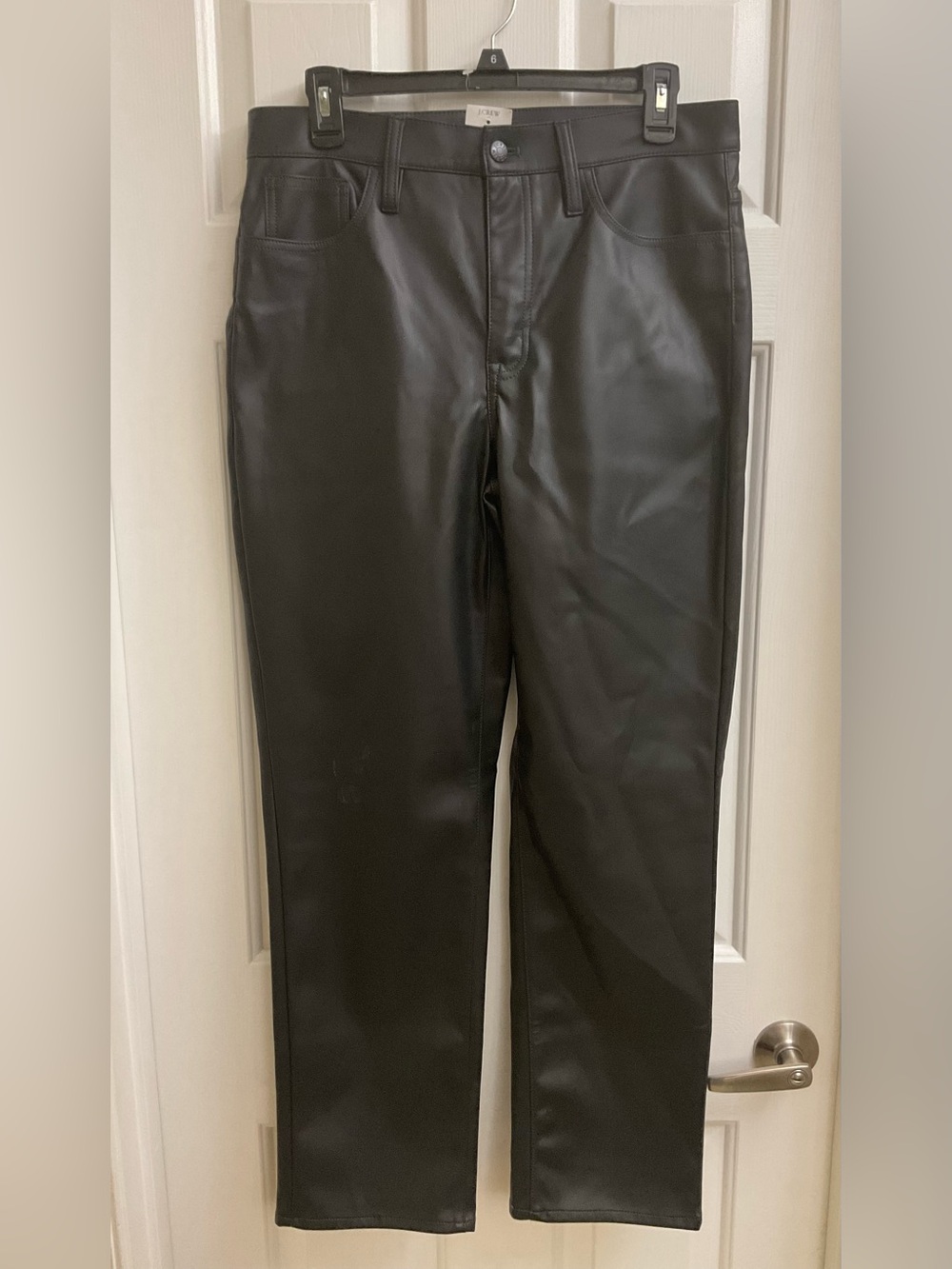 J. CREW Faux Leather Straight-Leg Pants Size 30